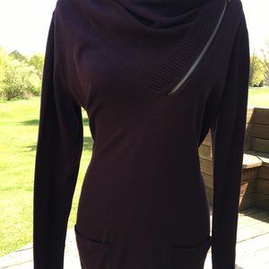 EIGHT EIGHT EIGHT (BRAND)  WOMEN'S NWT DEEP PLUM SWEATER TUNIC SIZE M